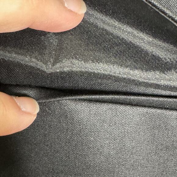 Escada Blazer Womens 42 Black Wool Stretch Classic Two Button Jacket Gold Accent - Picture 7 of 16